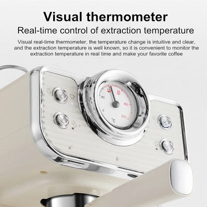 Italian Semi-Automatic Coffee Machine Household Small 20Bar High Pressure Extraction Manual Steam Milk Foam Fast Heating