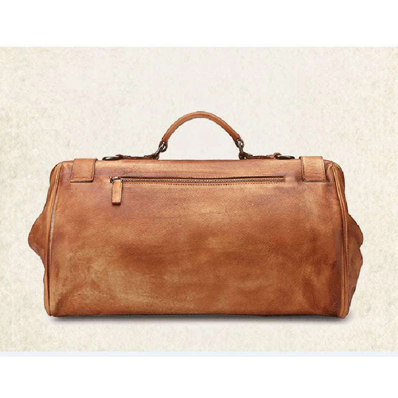 Vintage 100% Genuine Leather Duffel Bag Travel Luggage Bag Doctor Overnight Bag Designer Shoulder Messenger Bag Tote Handbag