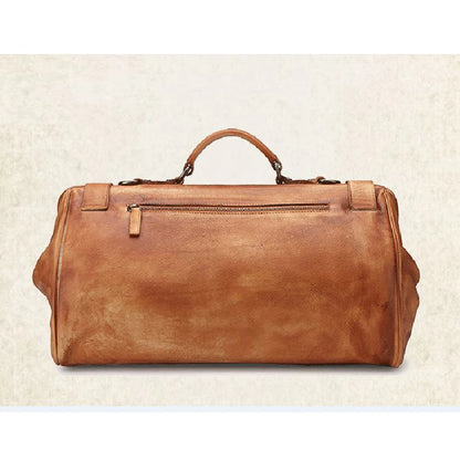 Vintage 100% Genuine Leather Duffel Bag Travel Luggage Bag Doctor Overnight Bag Designer Shoulder Messenger Bag Tote Handbag
