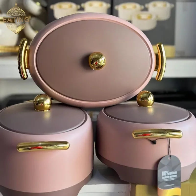 Wholesale Gift 3Pcs Set Thermal Hot Pot Containers Sets for Cookware 2.0L+2.5L+3.0L Food Casserole Food Warmers