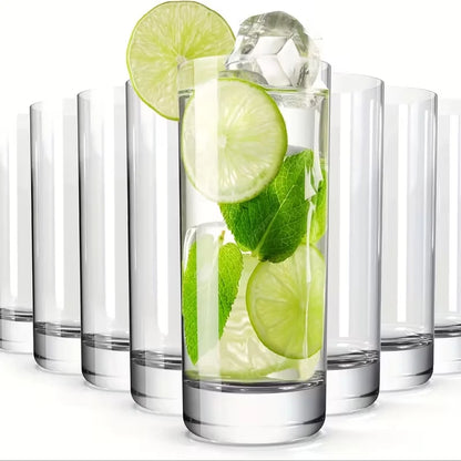 Drinking Glasses Set of 8, 16Oz Crystal Highball Glasses