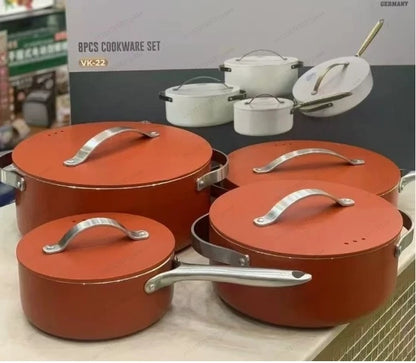 4-Piece Cookware Set, Stockpots 24cm/4.1L, 28cm/6.3L, 18cm/1.9L, 28cm/4L, Kitchen Starter Pots & Pans