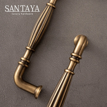 Santaya Antique Brass Cabinet Pulls 5 Inch Hole Center Bar Drawer Pulls for Kitchen Cabinet Handle Dressers Copper Home Hardware