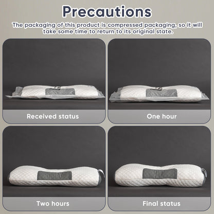 2‑Pack Ergonomic Neck Massage Pillows for Couples Adjustable Soft Woven Pillow With Removable Cover High‑Quality Core for Better Sleep