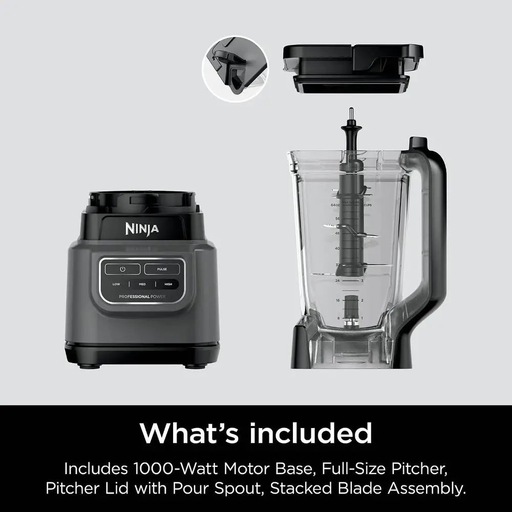Proional 72 Oz Countertop Blender with 1000-Watt Base and Total Crushing Technology or-Smoothies, Ice and rozen ruit, Black (Ren