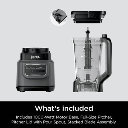 Proional 72 Oz Countertop Blender with 1000-Watt Base and Total Crushing Technology or-Smoothies, Ice and rozen ruit, Black (Ren