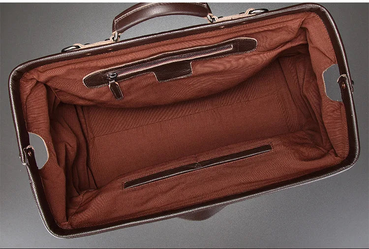 Vintage 100% Genuine Leather Duffel Bag Travel Luggage Bag Doctor Overnight Bag Designer Shoulder Messenger Bag Tote Handbag
