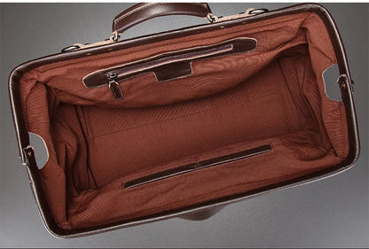 Vintage 100% Genuine Leather Duffel Bag Travel Luggage Bag Doctor Overnight Bag Designer Shoulder Messenger Bag Tote Handbag