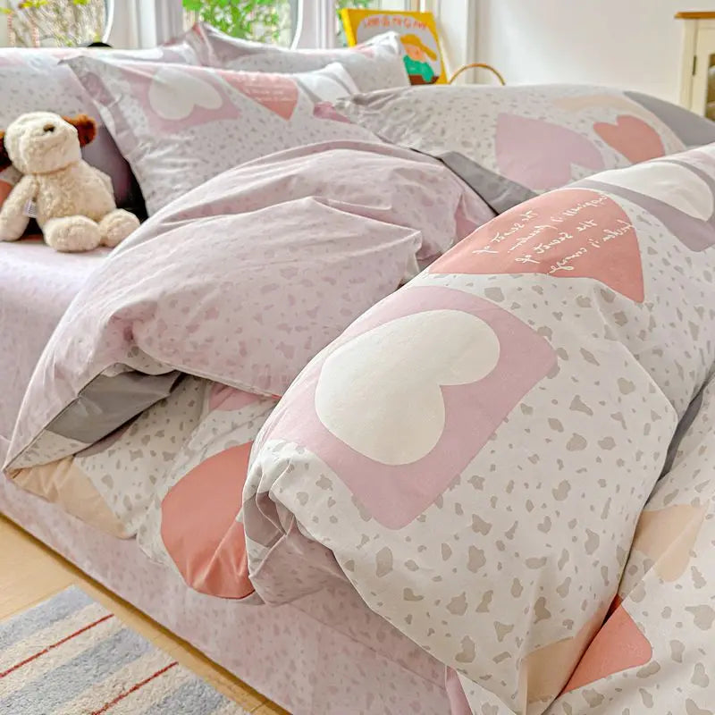 100% Cotton Bedding Set Duvet Cover Set,Quilt Cover Pillowsham, Wrinkle Free Machine Washable, All Season Comfort 240x220