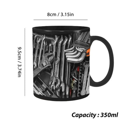 Mechanic Toolbox Set Mug Tea Cup Coffee Cup For Mechanics Mechanic Toolbox Pattern Funny Birthday Gifts Creative Ceramic Mug