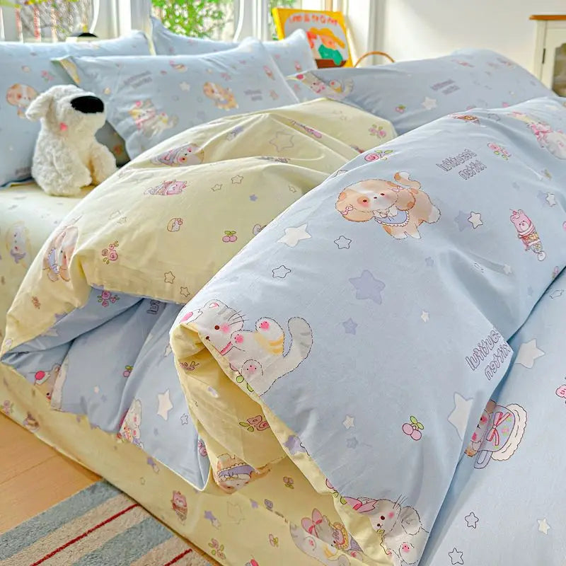 100% Cotton Bedding Set Duvet Cover Set,Quilt Cover Pillowsham, Wrinkle Free Machine Washable, All Season Comfort 240x220