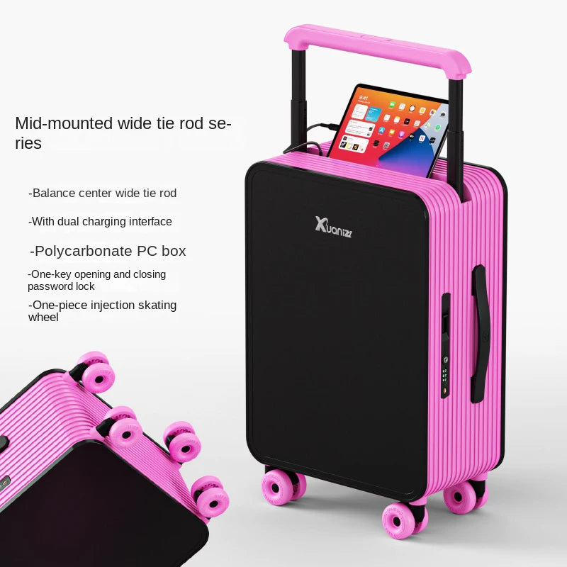 2026 New Centered Wide-Rod 20-Inch Carry-on Bag with Password Lock