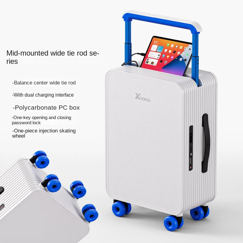 2026 New Centered Wide-Rod 20-Inch Carry-on Bag with Password Lock