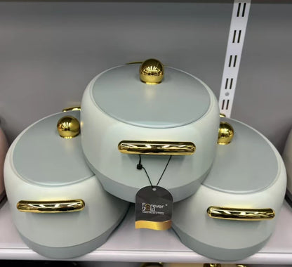Wholesale Gift 3Pcs Set Thermal Hot Pot Containers Sets for Cookware 2.0L+2.5L+3.0L Food Casserole Food Warmers