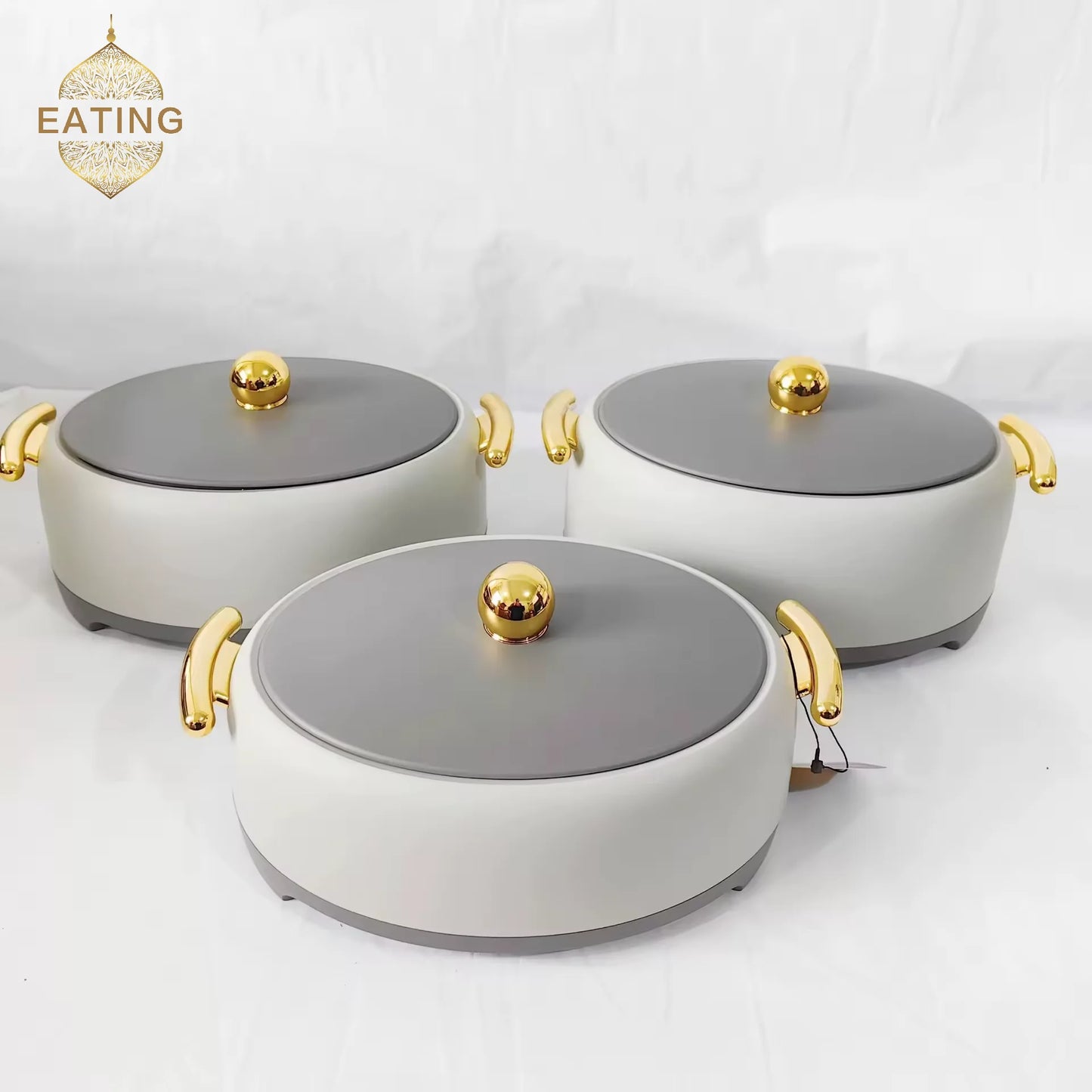 Wholesale Gift 3Pcs Set Thermal Hot Pot Containers Sets for Cookware 2.0L+2.5L+3.0L Food Casserole Food Warmers