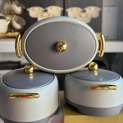 Wholesale Gift 3Pcs Set Thermal Hot Pot Containers Sets for Cookware 2.0L+2.5L+3.0L Food Casserole Food Warmers