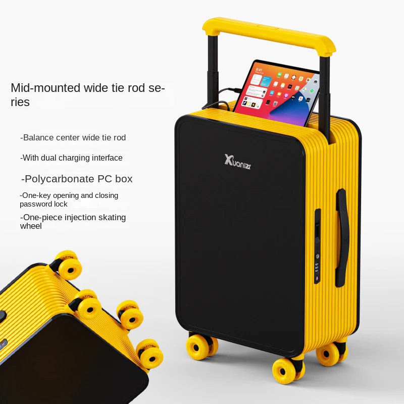 2026 New Centered Wide-Rod 20-Inch Carry-on Bag with Password Lock