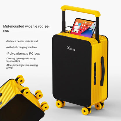 2026 New Centered Wide-Rod 20-Inch Carry-on Bag with Password Lock
