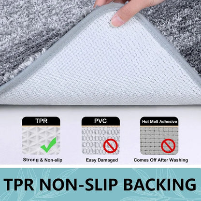 Bathroom Rugs Set 3 Piece, Extra Soft and Absorbent Bath Rugs, Machine Wash Dry Bath Mats for Bathroom, Toilet