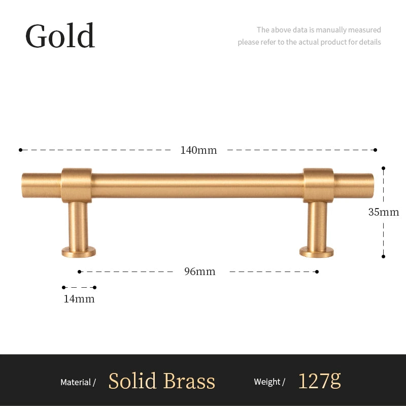 Santaya Solid Brushed Handles Modern Style Brass Pitch 192mm Long Pull Cabinet Knobs Furniture Wardrobe Gold Handle