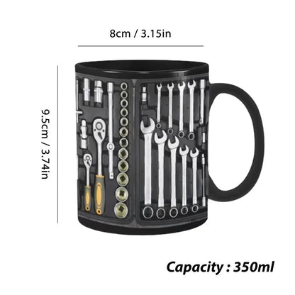 Mechanic Toolbox Set Mug Tea Cup Coffee Cup For Mechanics Mechanic Toolbox Pattern Funny Birthday Gifts Creative Ceramic Mug