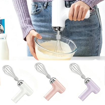 Electric Egg Beater Rechargeable Handheld Wireless Blender Mixer for Baking Cream Cakes Home Kitchen Tool 2026 New