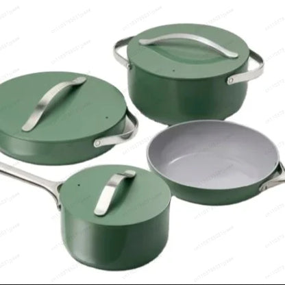 4-Piece Cookware Set, Stockpots 24cm/4.1L, 28cm/6.3L, 18cm/1.9L, 28cm/4L, Kitchen Starter Pots & Pans
