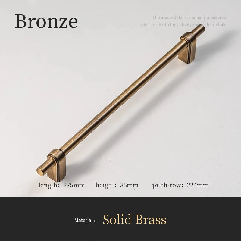 Santaya Solid Brass Cabinet Handle and Knob Drawer Knobs T Bar Bedroom Kitchen Handle Hardware / Drawer Pulls Antique Bronze