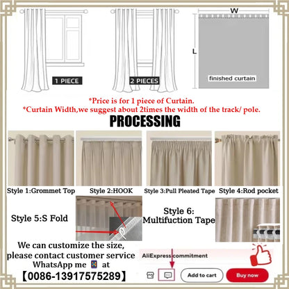 Modern Thermal Insulated Noise Reducing 100% Blackout Curtains for Bedroom Living Room Luxury Drapes Prague Style Custom Decor