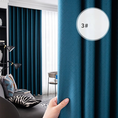 Modern Thermal Insulated Noise Reducing 100% Blackout Curtains for Bedroom Living Room Luxury Drapes Prague Style Custom Decor