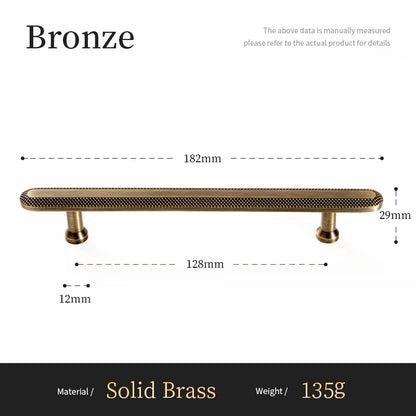 Santaya Knurled Grid Antique Brass Kitchen Cabinet Handle Bronze Pulls Kitchen Cabinets T Bar Pull Hardware Cupboard Drawer Knob