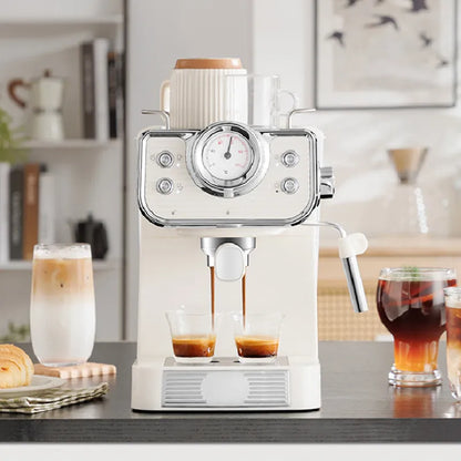 Italian Semi-Automatic Coffee Machine Household Small 20Bar High Pressure Extraction Manual Steam Milk Foam Fast Heating