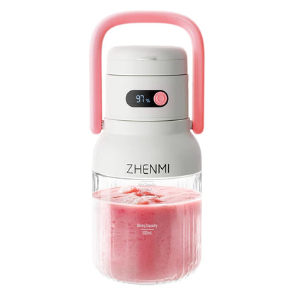 Holidays and Birthdays Blender for Shakes & Smoothies! ZHENMI BPA-Free Cordless Blender, 33oz, Ice Crushing, USB Rechargeable,
