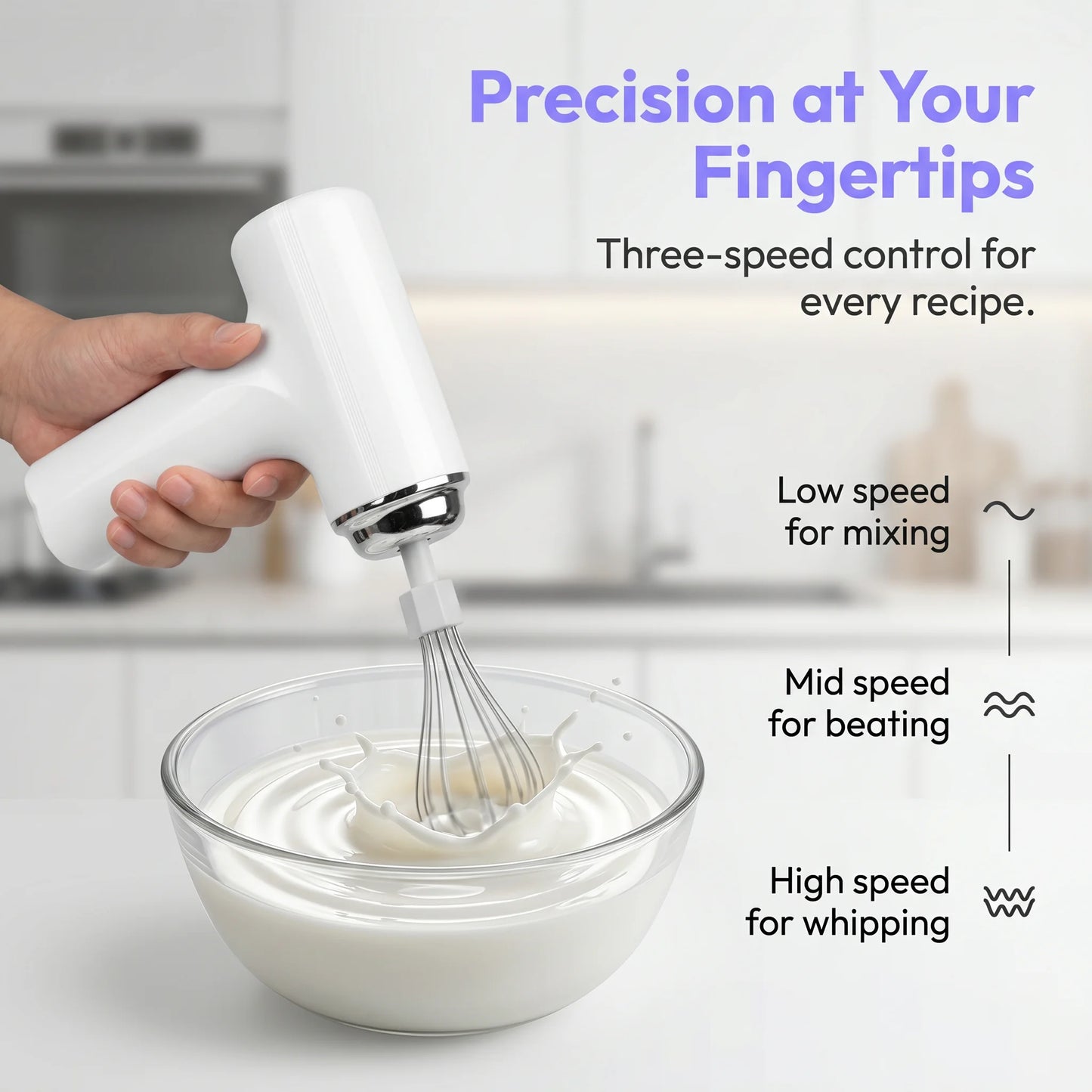 Electric Egg Beater Rechargeable Handheld Wireless Blender Mixer for Baking Cream Cakes Home Kitchen Tool 2026 New