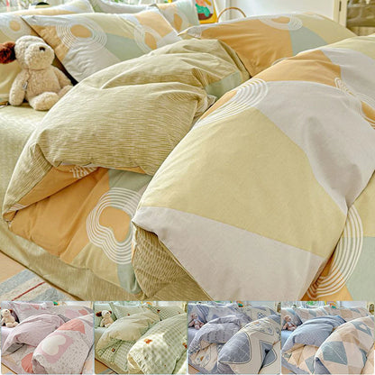 100% Cotton Bedding Set Duvet Cover Set,Quilt Cover Pillowsham, Wrinkle Free Machine Washable, All Season Comfort 240x220