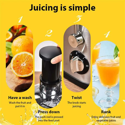 1.5L Stainless Steel Fruit Vegetable Centrifugal Juicer Auto Pulp Ejection, Wide Feeding Chute, High Efficiency Juice Extractor