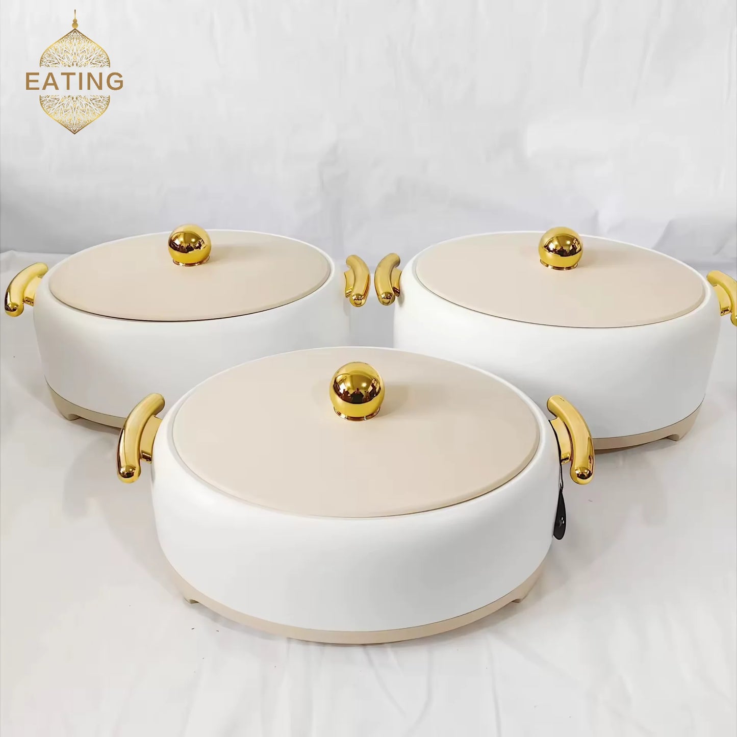 Wholesale Gift 3Pcs Set Thermal Hot Pot Containers Sets for Cookware 2.0L+2.5L+3.0L Food Casserole Food Warmers