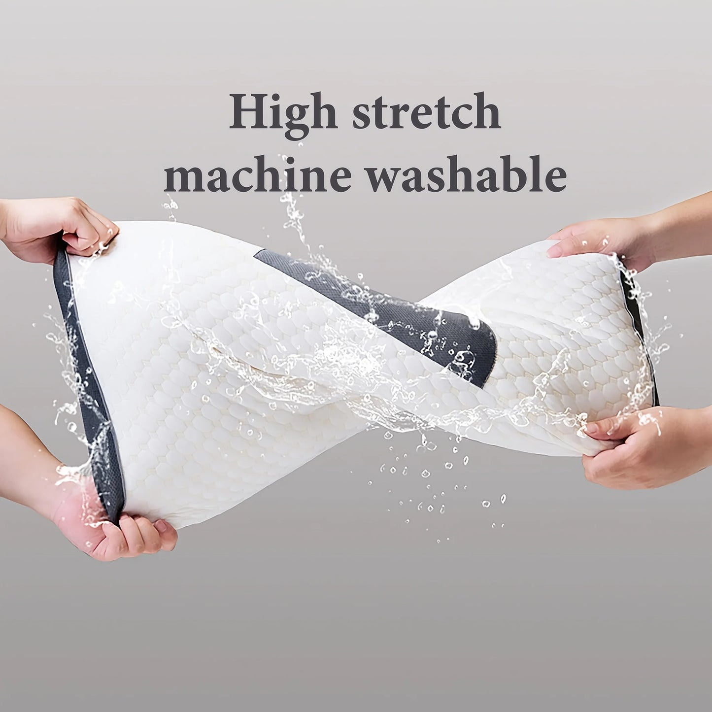 2‑Pack Ergonomic Neck Massage Pillows for Couples Adjustable Soft Woven Pillow With Removable Cover High‑Quality Core for Better Sleep