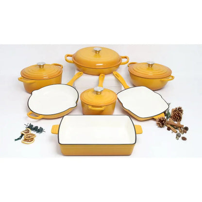 Multicolor Enamel Cooking Pot Casserole Set Cast Iron Cookware Set Induction Dutch Oven Casserole