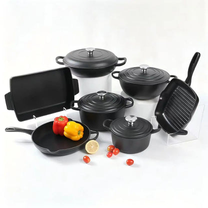 Multicolor Enamel Cooking Pot Casserole Set Cast Iron Cookware Set Induction Dutch Oven Casserole