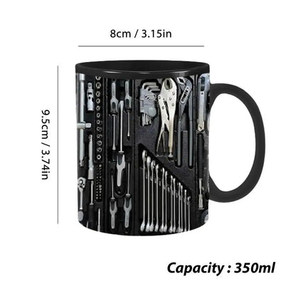 Mechanic Toolbox Set Mug Tea Cup Coffee Cup For Mechanics Mechanic Toolbox Pattern Funny Birthday Gifts Creative Ceramic Mug