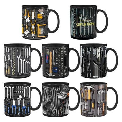Mechanic Toolbox Set Mug Tea Cup Coffee Cup For Mechanics Mechanic Toolbox Pattern Funny Birthday Gifts Creative Ceramic Mug