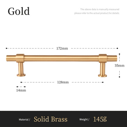 Santaya Solid Brushed Handles Modern Style Brass Pitch 192mm Long Pull Cabinet Knobs Furniture Wardrobe Gold Handle