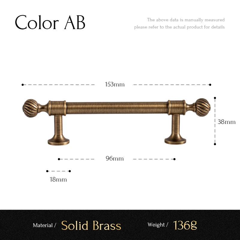 Santaya Brushed Antique Brass Handles Luxury Kitchen Cabinet Pull Wardrobe Dresser Drawer Knob Shell Handle Furniture Hardware