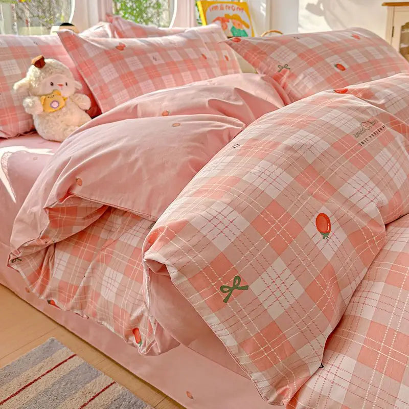 100% Cotton Bedding Set Duvet Cover Set,Quilt Cover Pillowsham, Wrinkle Free Machine Washable, All Season Comfort 240x220