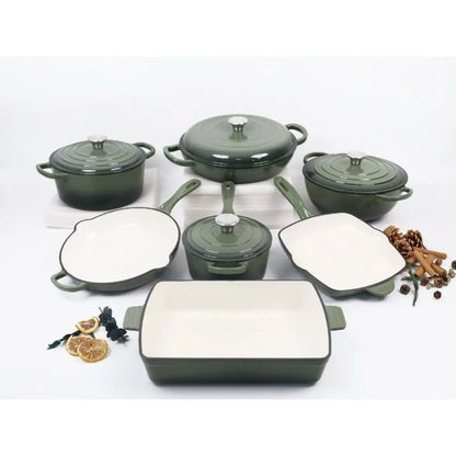 Multicolor Enamel Cooking Pot Casserole Set Cast Iron Cookware Set Induction Dutch Oven Casserole