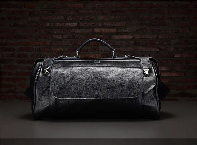 Vintage 100% Genuine Leather Duffel Bag Travel Luggage Bag Doctor Overnight Bag Designer Shoulder Messenger Bag Tote Handbag