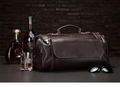 Vintage 100% Genuine Leather Duffel Bag Travel Luggage Bag Doctor Overnight Bag Designer Shoulder Messenger Bag Tote Handbag
