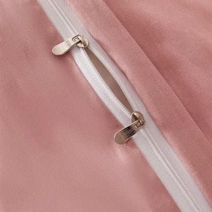 New 100% Cotton High-quality Solid-color Quilt Cover and Two Pillowcases Set Soft Skin-friendly and Breathable