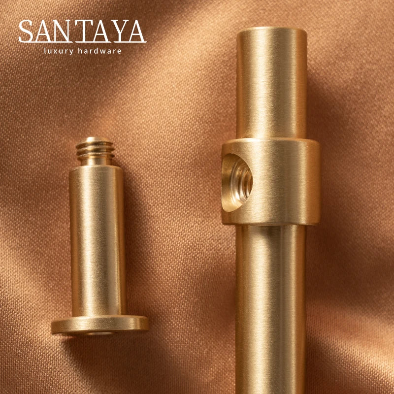 Santaya Solid Brushed Handles Modern Style Brass Pitch 192mm Long Pull Cabinet Knobs Furniture Wardrobe Gold Handle